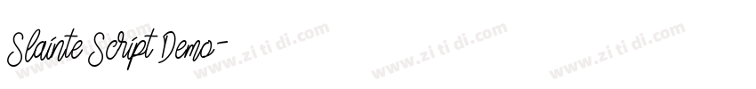 Slainte Script Demo字体转换